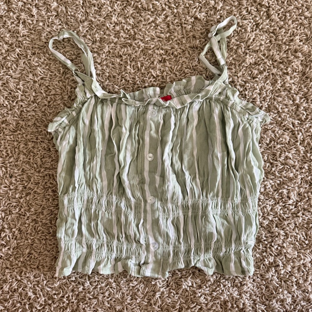 Guess Cream Ruched Camisole Top